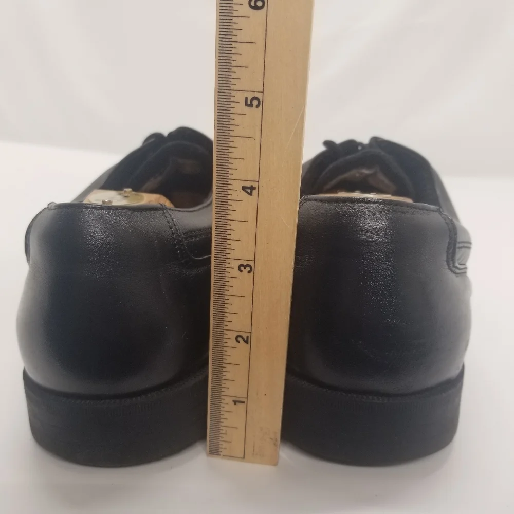 Oakton Comfort 2000 Mens Size 10.5D Vintage Classic Black Leather Oxford Lace Up